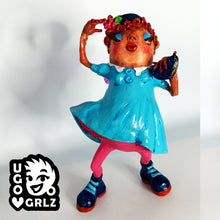 Load image into Gallery viewer, Louise - with her beautiful retro dress blowing in the Wind