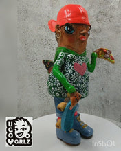 Load and play video in Gallery viewer, Jilly - the Pizza eating Skater girl – glitter board and cap
